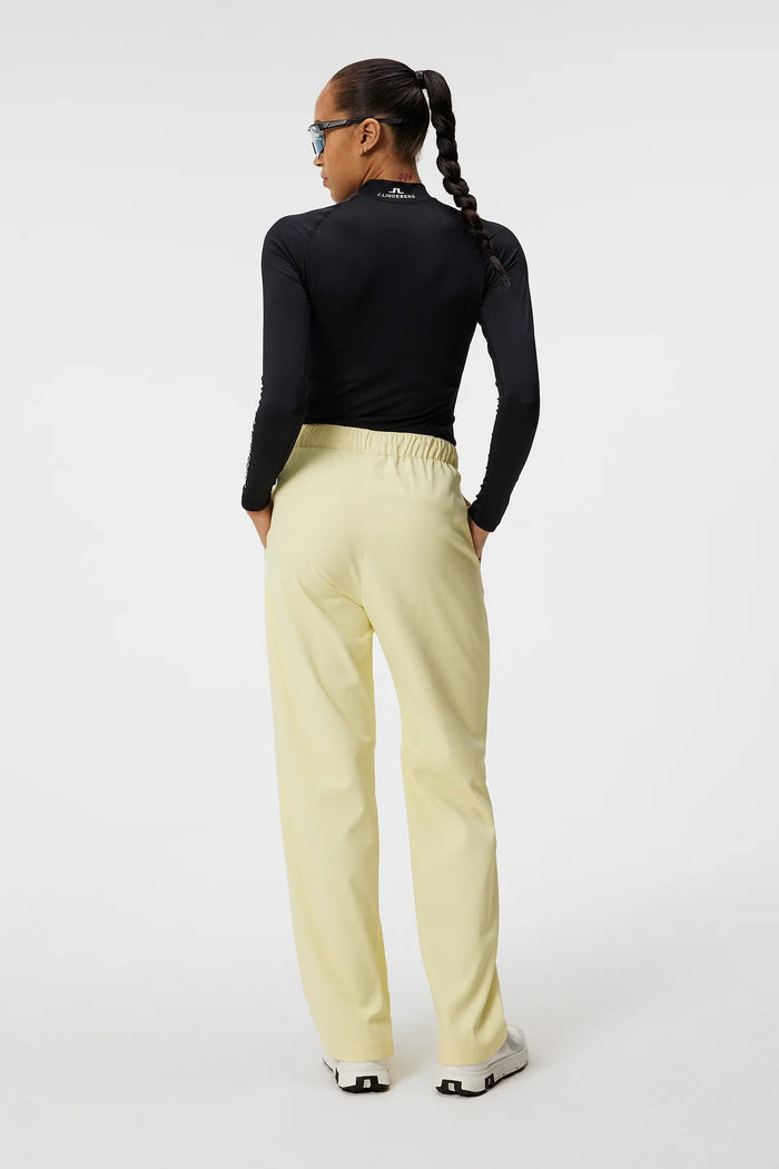 New J.Lindeberg Women's Fiona Pull-on Golf Pant - Wax Yellow Size L MSP$165