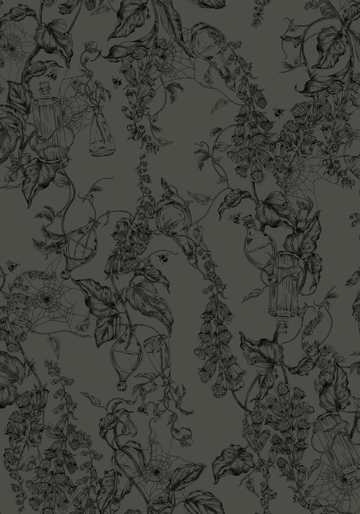 Orla Foxglove Potion Print Shirred Bodice Midaxi Dress