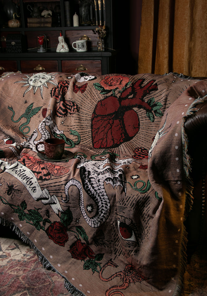 Paramour Tattoo Print Tapestry Blanket