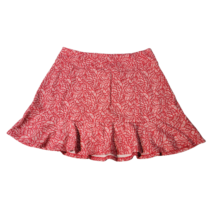 Tommy Bahama Red Fauna Print Ruffled Skort Size M