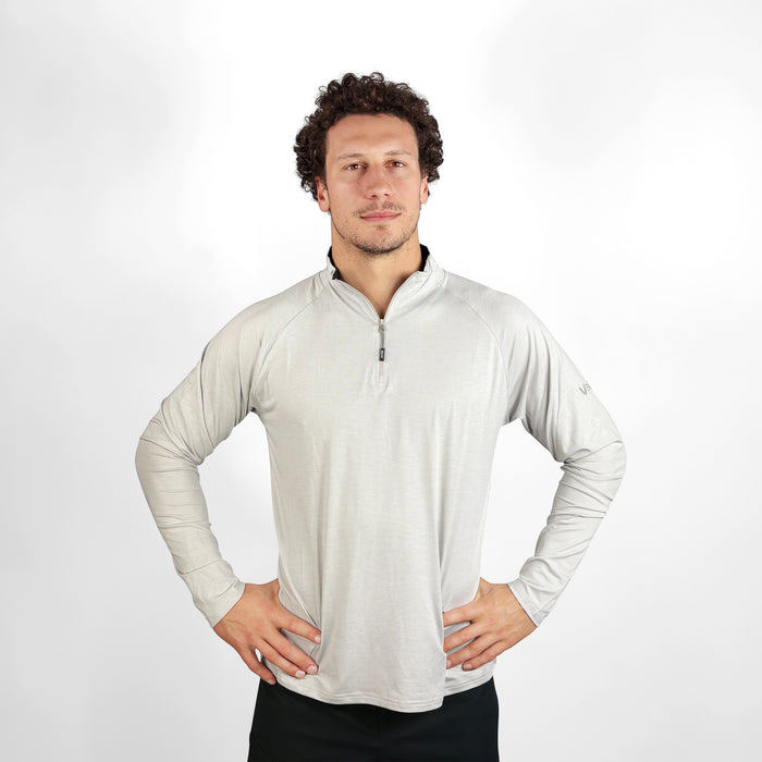 UV Ocean Tech Long Sleeve Zip Top - Silver