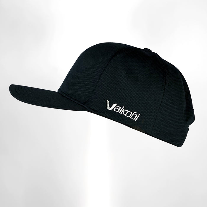 Vaikobi Performance Snapback Hat - Black - Blank Front