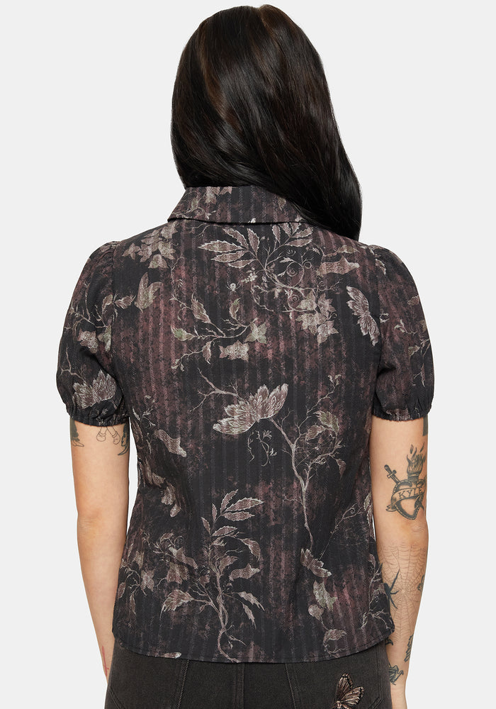 Caelis Print Puff Sleeve Blouse