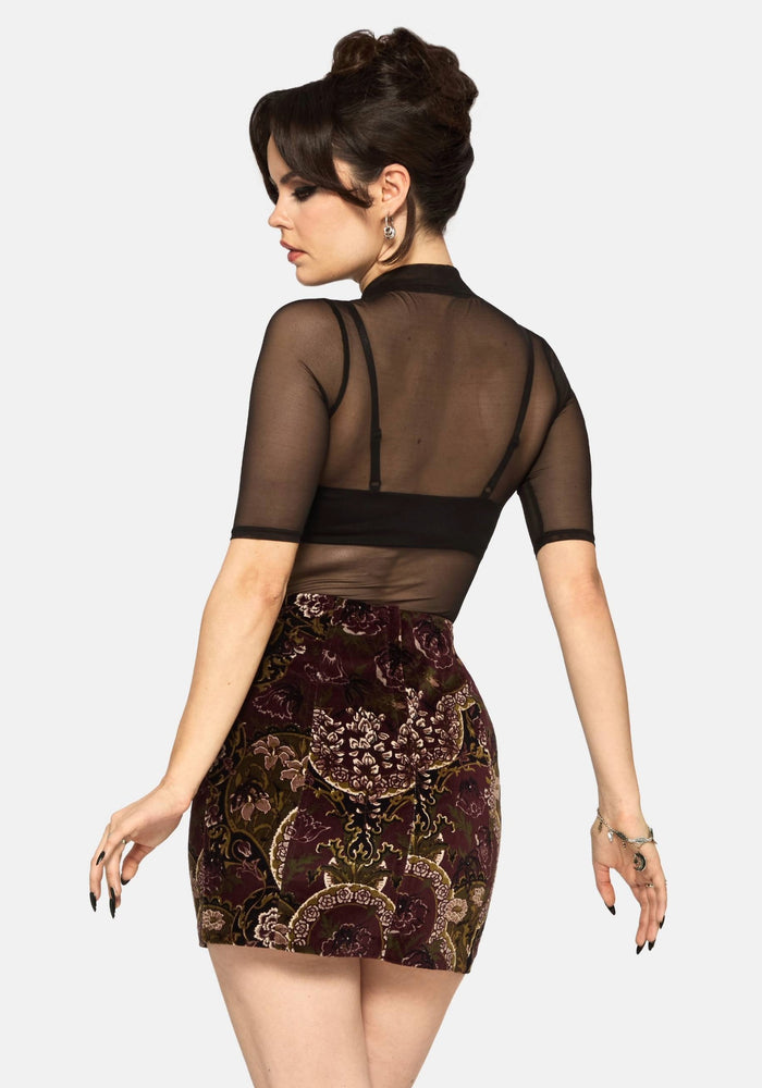 Effie Baroque Mini Shift Skirt