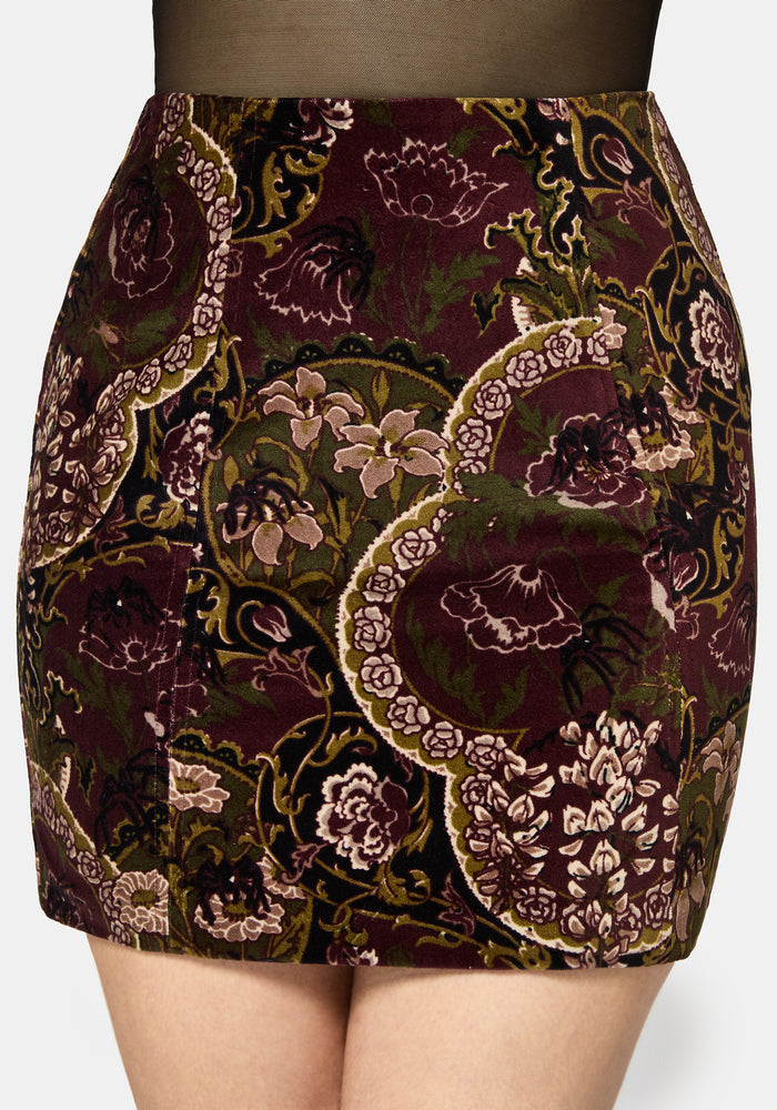 Effie Baroque Mini Shift Skirt