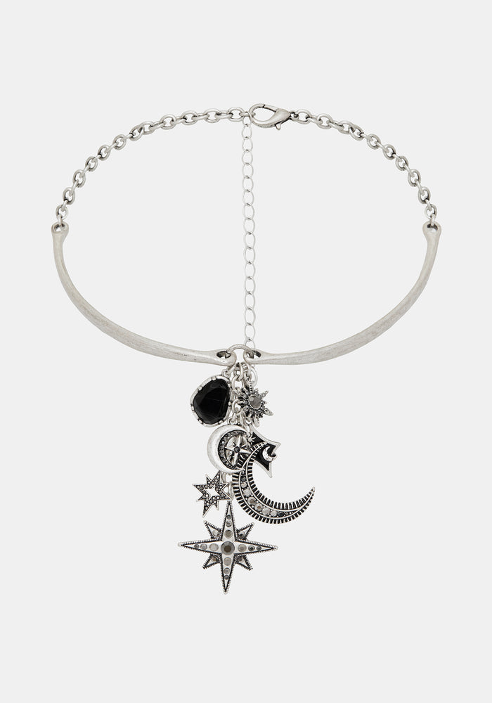 Flamini Celestial Cluster Torque Necklace