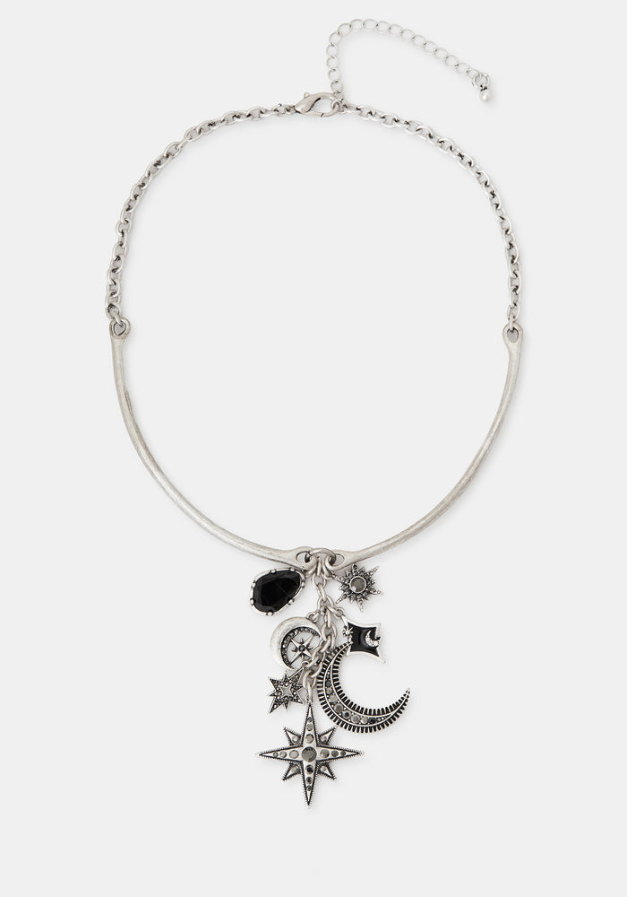 Flamini Celestial Cluster Torque Necklace