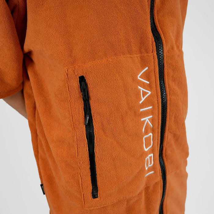 Full Zip Hooded Towel - Rust