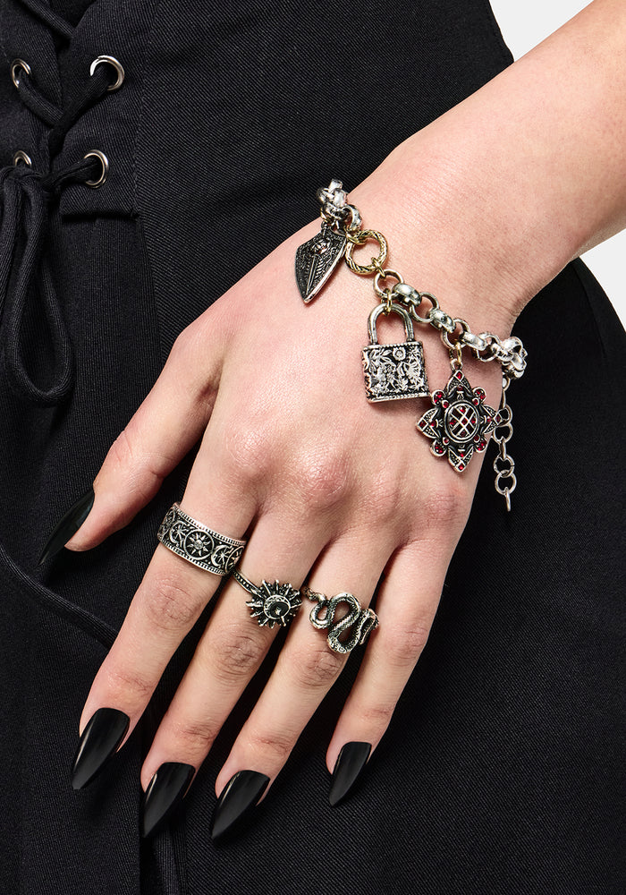 Gorthe Mixed Plate Charm Bracelet