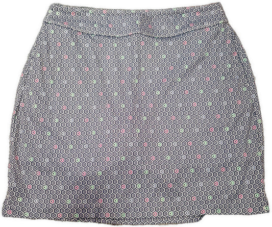 Greg Norman 17” Navy & White Hexagon Print Golf Skort Size S MSP$79