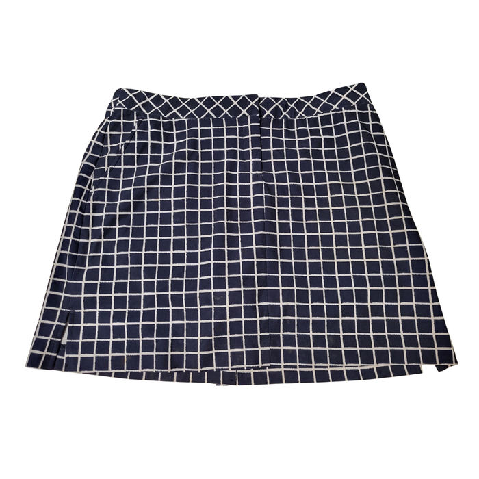 Izod Golf Navy & White Windowpane Skort Size 10