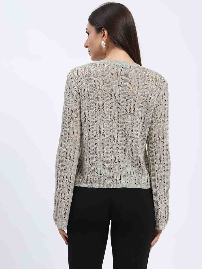 Madame Beige Loose Knit Top