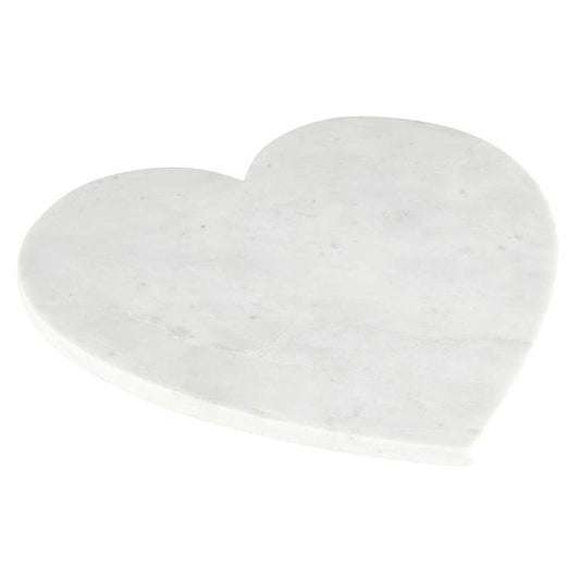 Marble Heart White Marble Board - Marble / Wipe Clean With Damp Cloth