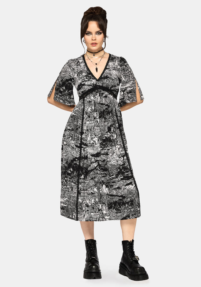 Nara Boudicca Printed Midi Dress