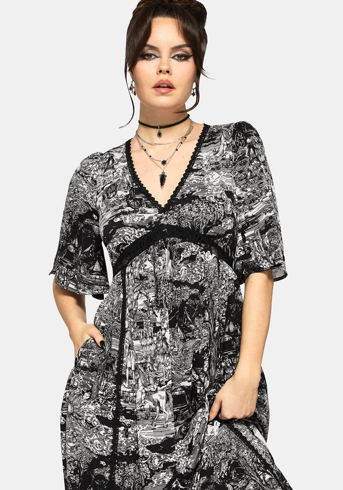 Nara Boudicca Printed Midi Dress