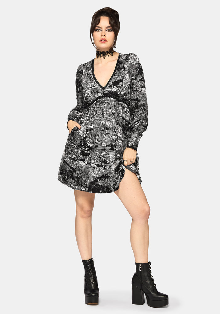 Nara Boudicca Printed Mini Dress
