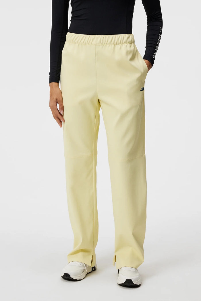 New J.Lindeberg Women's Fiona Pull-on Golf Pant - Wax Yellow Size L MSP$165