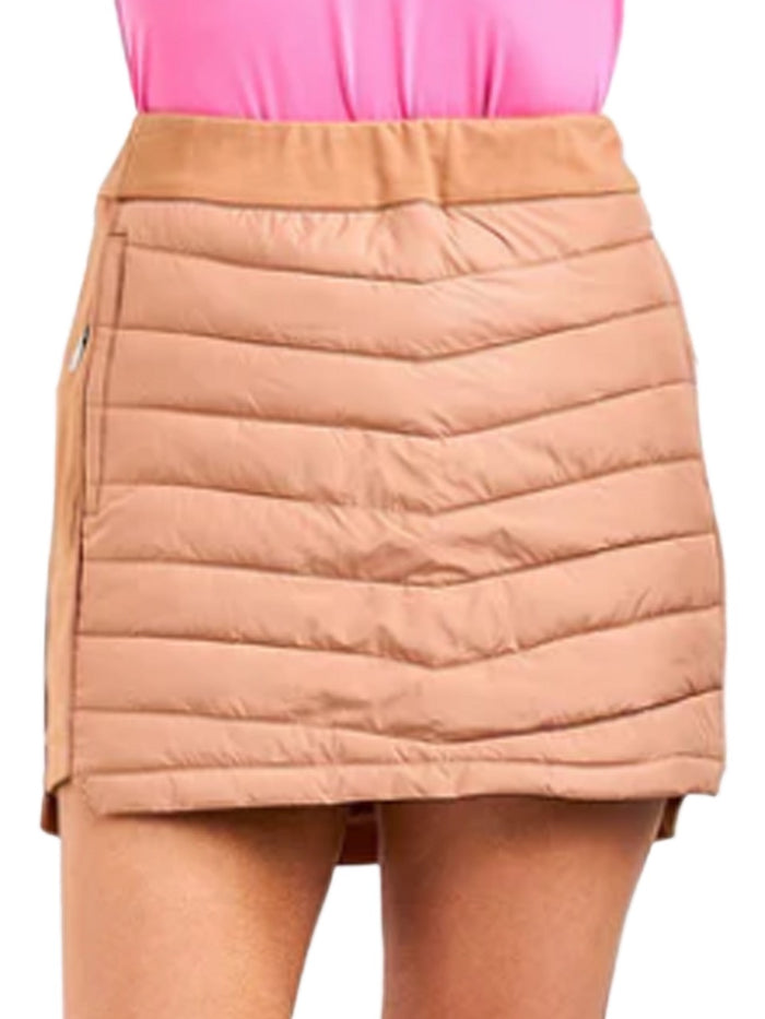 New Nivo Sport Gladys Quilted Skirt- Camel Size XS MSP$95