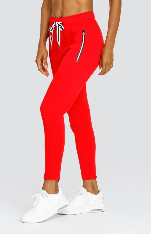 New Tail Activewear Eleanor Dahlia Red Jogger