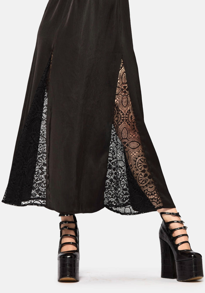Nite Lace Godet Cami Maxi Dress