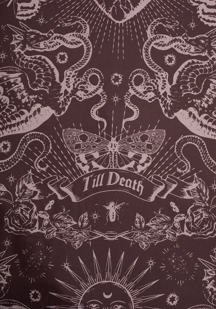 Paramour Frilled Edge Tattoo Print Bedding Set (UK Double)