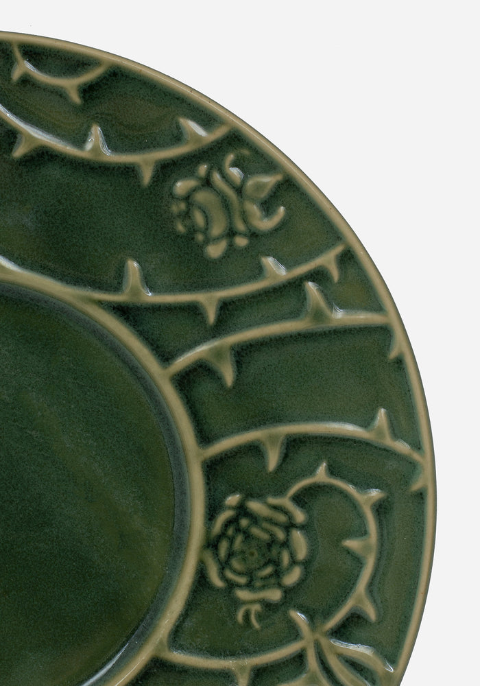Rosethorn Floral Embossed Cup and Saucer Set