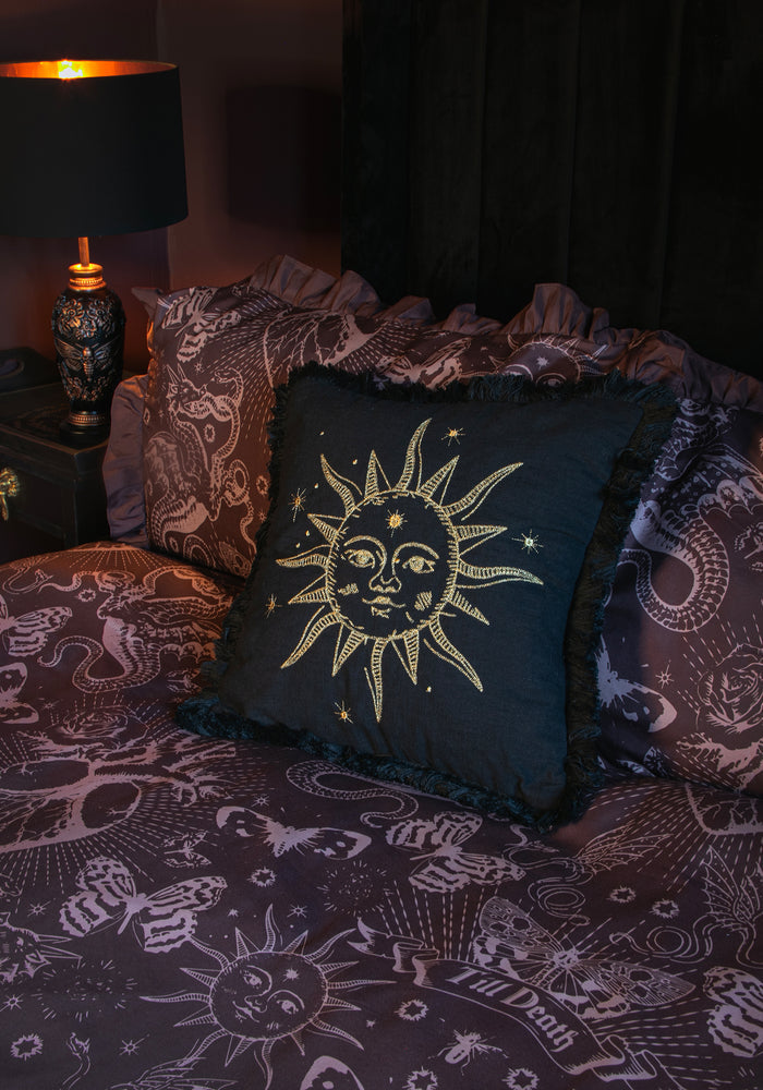 Rosia Celestial Sun Fringed Edge Cushion
