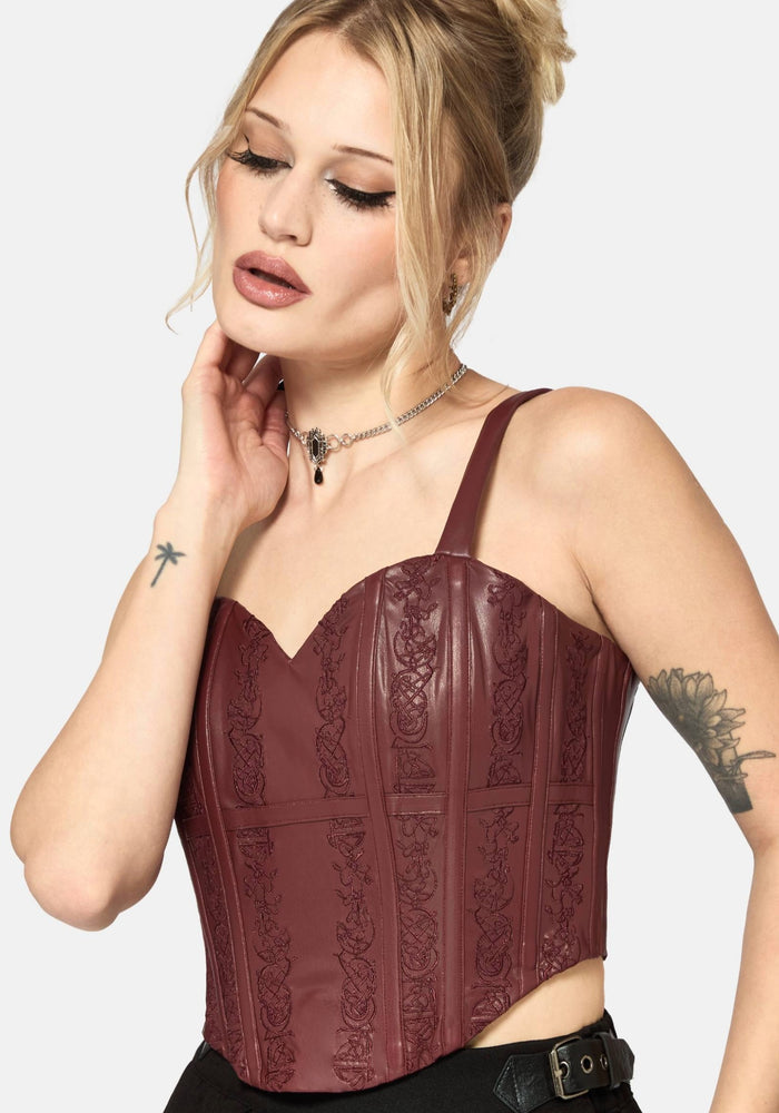 Rouvelle PU Red Corset