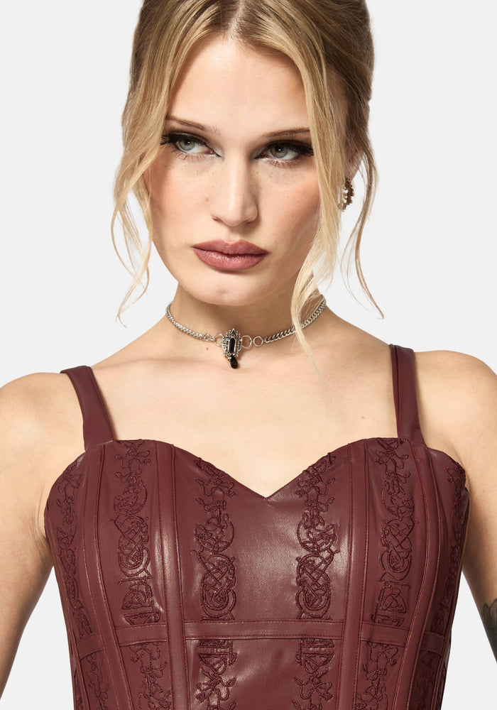 Rouvelle PU Red Corset
