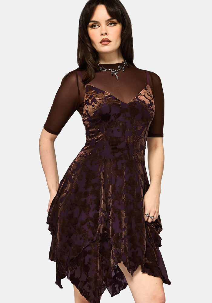Sienna Devore Hanky Hem Cami Mini Dress