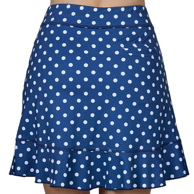 Sofibella Navy & White Polka Dot Golf Skort Size L MSP$84