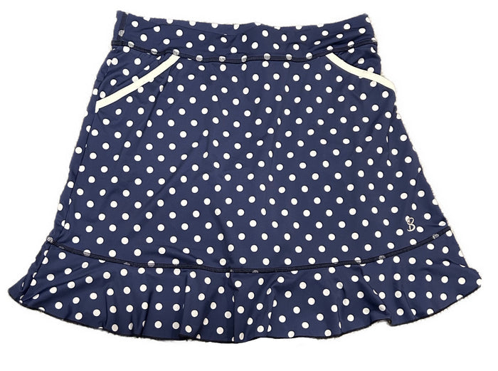 Sofibella Navy & White Polka Dot Golf Skort Size L MSP$84