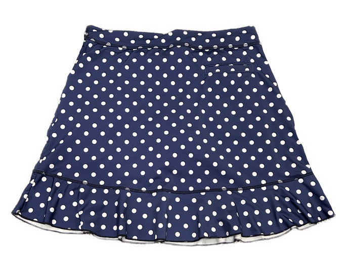 Sofibella Navy & White Polka Dot Golf Skort Size L MSP$84