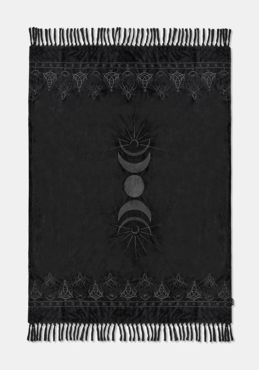 Trinity Moon Embroidered Throw