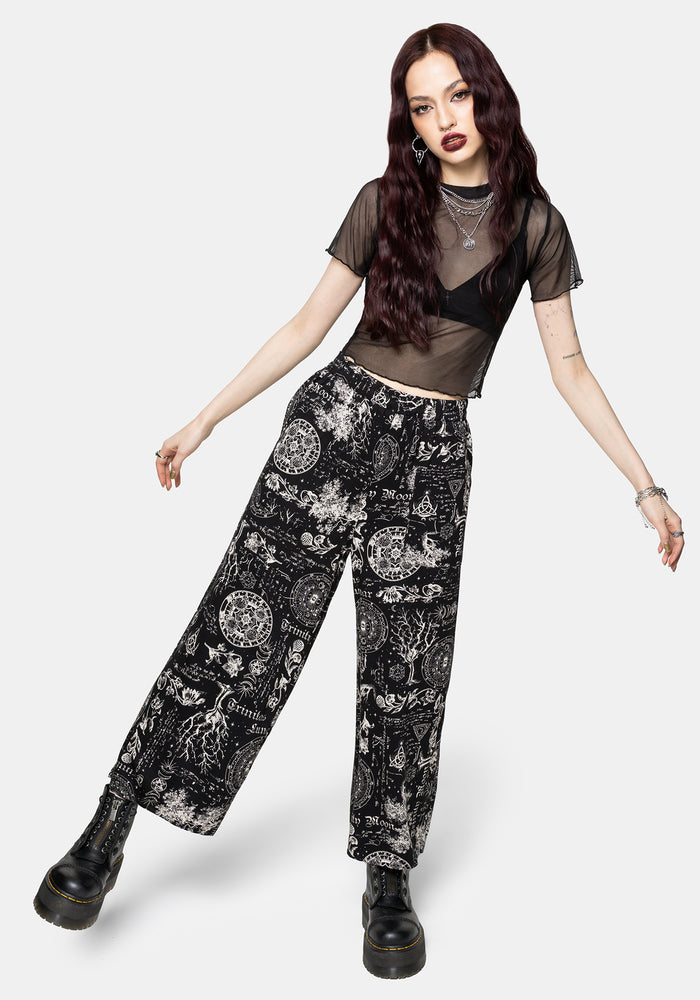 Trinity Moon Print Pull On Culotte