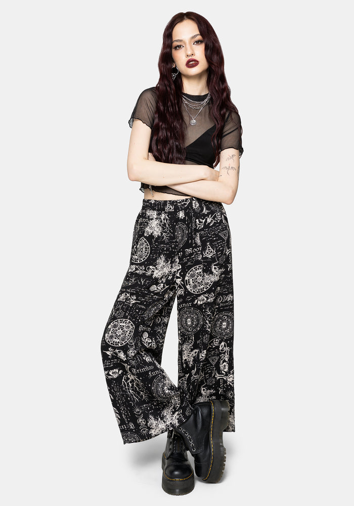 Trinity Moon Print Pull On Culotte