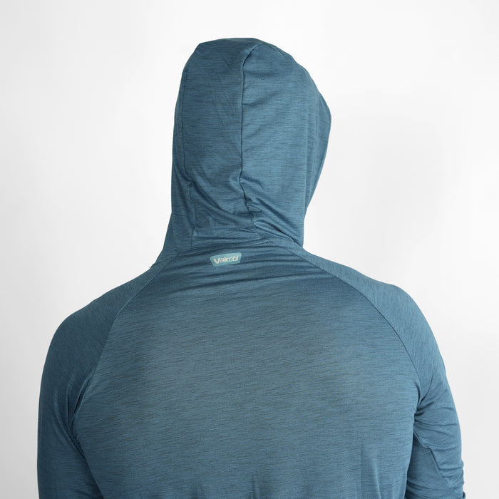 UV Ocean Tech Long Sleeve Hooded Top - Ocean Blue