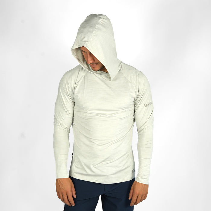 UV Ocean Tech Long Sleeve Hooded Top - Silver