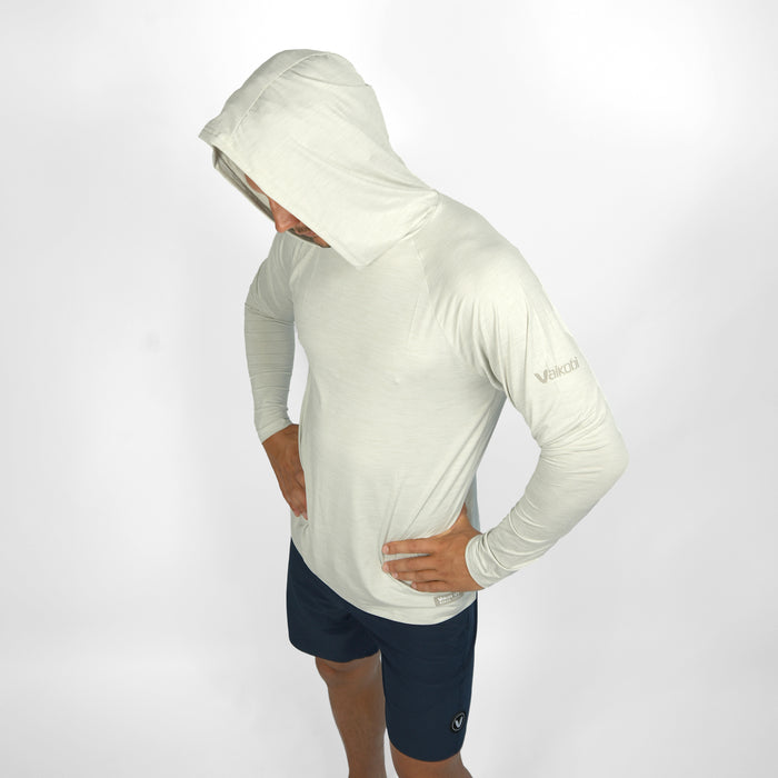 UV Ocean Tech Long Sleeve Hooded Top - Silver