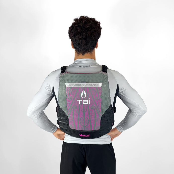 V4 PFD - Tai Paddles Pūhoro Design - Pink/Grey